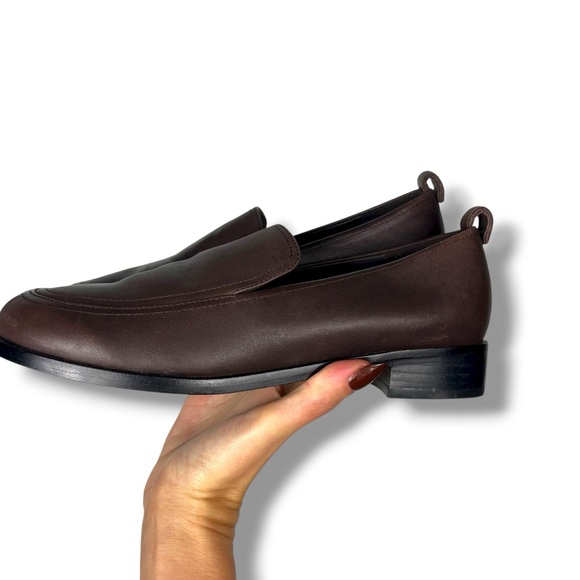 The Row Calfskin Loafers Brown Leather Size 38/7.5 Made In Italy Quiet Luxury - Picture 8 of 13